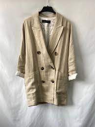 Zara Linen Oversized Blazer