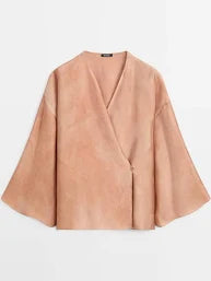 Massimo Dutti Silk Wrap Blouse